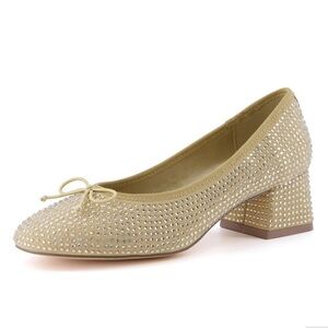 Cushionare Eiffel Gold Studded Blingy‎ Heels Size 7.5